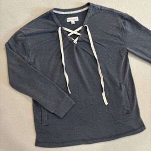 Koolaburra by UGG XSmall GRAY French Terry Lace Up OVERSIZED & So Soft EXCELLENT